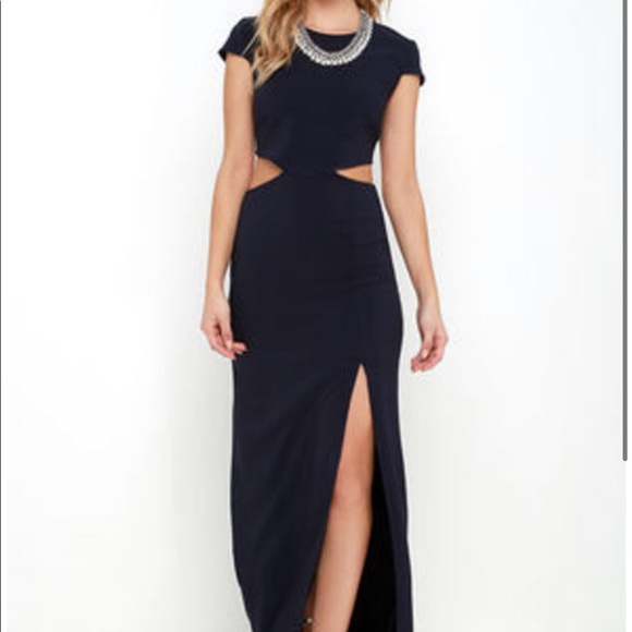 Lulu’s Navy Blue Maxi Dress - Picture 1 of 8